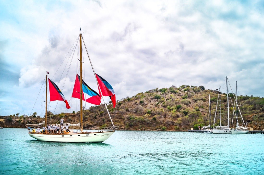 Sailboat in English Harbour, Antigua
